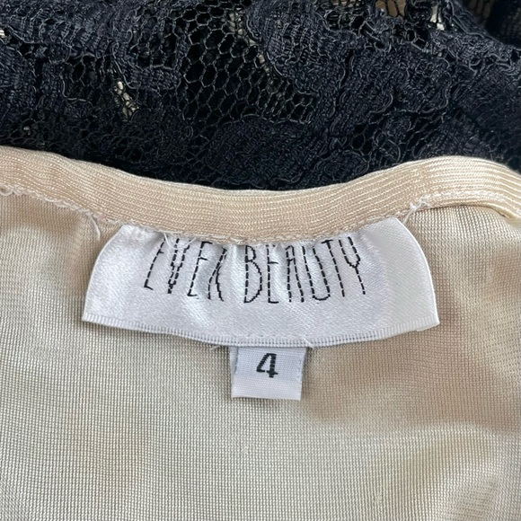 EVER BEAUTY True Y2k Vintage Sheer Floral Lace Slip Dress Boho Dark Coquette - Picture 12 of 14